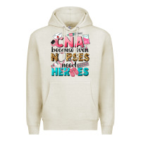Oatmeal Heather Western CNA Because Nurses Need Heroes Premium Hoodie - LillyAllenDesigns