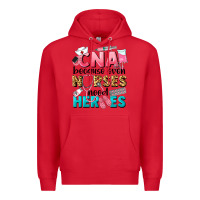 Red Western CNA Because Nurses Need Heroes Premium Hoodie - LillyAllenDesigns