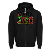 Black merry mama Christmas Zipper Hoodie - Jasminsmagicworld