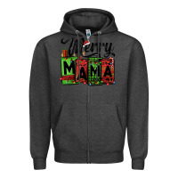 Charcoal Heather merry mama Christmas Zipper Hoodie - Jasminsmagicworld