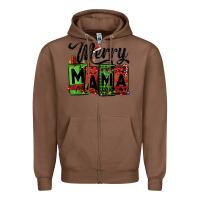 Chestnut merry mama Christmas Zipper Hoodie - Jasminsmagicworld