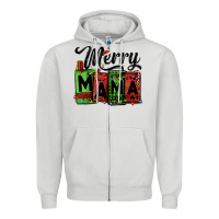 Dove Grey merry mama Christmas Zipper Hoodie - Jasminsmagicworld