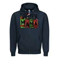 Navy merry mama Christmas Zipper Hoodie - Jasminsmagicworld
