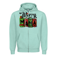 Merry Mama Christmas Zipper Hoodie | Teevron