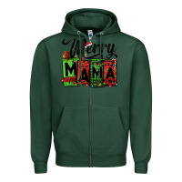 Sports Green merry mama Christmas Zipper Hoodie - Jasminsmagicworld