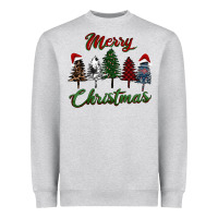 Heather Grey merry christmas trees Heavyweight Sweatshirt - RanaPortraitStore