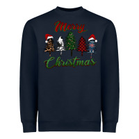 Navy merry christmas trees Heavyweight Sweatshirt - RanaPortraitStore