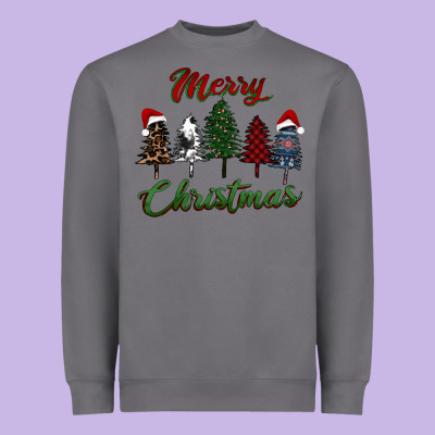 Merry Christmas Trees Heavyweight Sweatshirt Designed By Ranaportraitstore