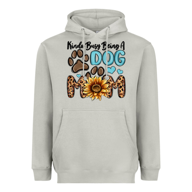 Kinda Busy Being A Dog Mom Heavyweight Hoodie by MaliasSmallBusiness | Teevron