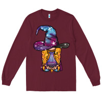 Burgundy witch gnome with poison Long Sleeve Tee - BundleAndBundleShop