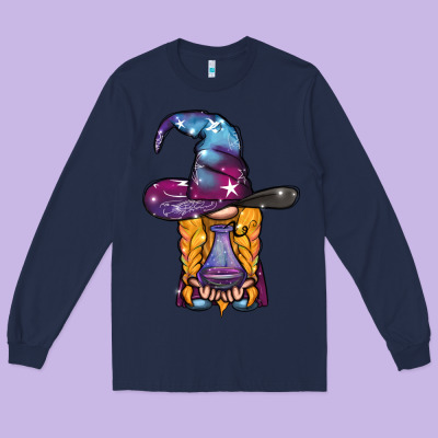 Witch Gnome With Poison Long Sleeve Tee Designed By Bundleandbundleshop