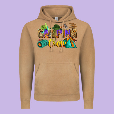 Camping Crew Vintage Hoodie Designed By Zillion Design Studio