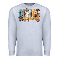 Heather Grey office squad Premium Sweatshirt - NancyCooperArtShop