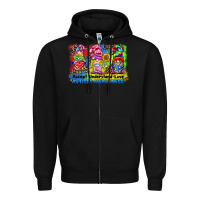Black accept understand love autism awareness western background Zipper Hoodie - BarkalooDesign