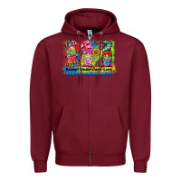 Burgundy accept understand love autism awareness western background Zipper Hoodie - BarkalooDesign