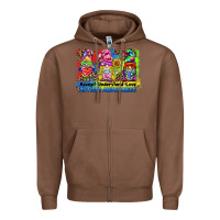 Chestnut accept understand love autism awareness western background Zipper Hoodie - BarkalooDesign