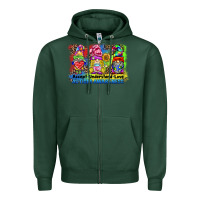 Sports Green accept understand love autism awareness western background Zipper Hoodie - BarkalooDesign
