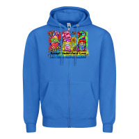 True Royal accept understand love autism awareness western background Zipper Hoodie - BarkalooDesign