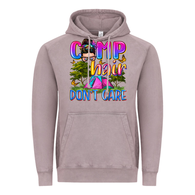 Camp Hair Don't Care Vintage Hoodie by Zillion Design Studio | Teevron