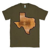 Army Green Texas Map Western Horsehide Pattern Classic Tee - Bettercallsaul