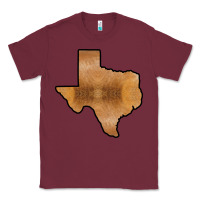 Burgundy Texas Map Western Horsehide Pattern Classic Tee - Bettercallsaul