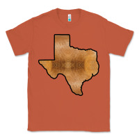 Copper Texas Map Western Horsehide Pattern Classic Tee - Bettercallsaul
