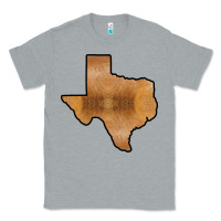 Heather Grey Texas Map Western Horsehide Pattern Classic Tee - Bettercallsaul