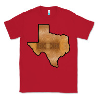 Red Texas Map Western Horsehide Pattern Classic Tee - Bettercallsaul