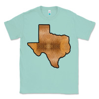 Seafoam Texas Map Western Horsehide Pattern Classic Tee - Bettercallsaul