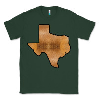 Sports Green Texas Map Western Horsehide Pattern Classic Tee - Bettercallsaul