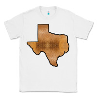 White Texas Map Western Horsehide Pattern Classic Tee - Bettercallsaul