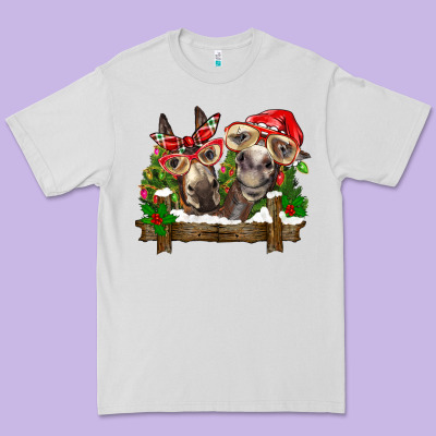 Christmas Donkeys Premium Tee Designed By Barkaloodesign