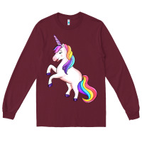 Burgundy unicorn Long Sleeve Tee - Artiststas
