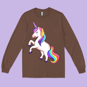 Unicorn Long Sleeve Tee Designed By Artiststas