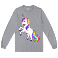Heather Grey unicorn Long Sleeve Tee - Artiststas