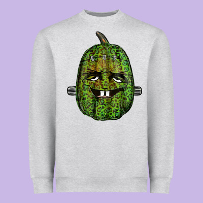 Leopard Pumpkin Frankestein Heavyweight Sweatshirt Designed By Ranaportraitstore