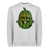Heather Grey leopard pumpkin frankestein Heavyweight Sweatshirt - RanaPortraitStore