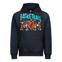 Navy Basketball Mom Urban Hoodie - NancyCooperArtShop