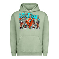 Pigment Oil Green Basketball Mom Urban Hoodie - NancyCooperArtShop