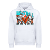 White Basketball Mom Urban Hoodie - NancyCooperArtShop