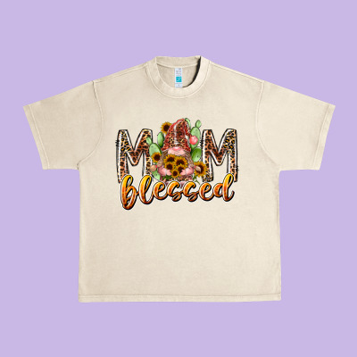 Mom Blessed Urban Heavy Tee Designed By Racoondesign
