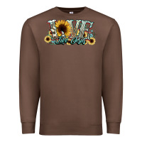 Chestnut love like jesus sunflowers Premium Sweatshirt - NancyCooperArtShop