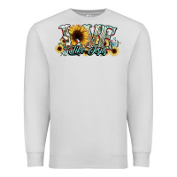 Dove Grey love like jesus sunflowers Premium Sweatshirt - NancyCooperArtShop