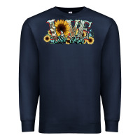 Navy love like jesus sunflowers Premium Sweatshirt - NancyCooperArtShop