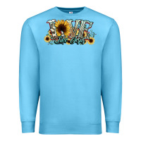 Ocean Blue love like jesus sunflowers Premium Sweatshirt - NancyCooperArtShop