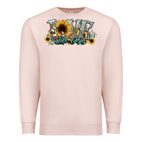 Pale Pink love like jesus sunflowers Premium Sweatshirt - NancyCooperArtShop