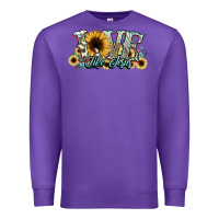 Purple love like jesus sunflowers Premium Sweatshirt - NancyCooperArtShop