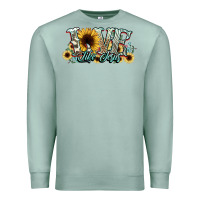 Seafoam love like jesus sunflowers Premium Sweatshirt - NancyCooperArtShop