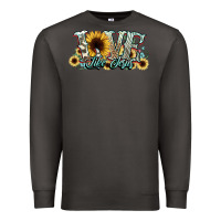 Smoke love like jesus sunflowers Premium Sweatshirt - NancyCooperArtShop
