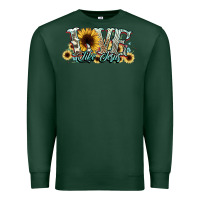 Sports Green love like jesus sunflowers Premium Sweatshirt - NancyCooperArtShop